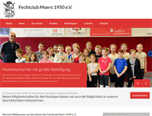 Tablet Screenshot of fechtclub-moers.de